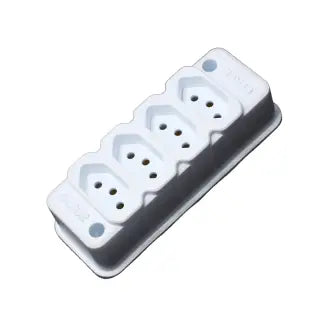 Tomada Barra Quadrupla Branca 2P+T 10A C10