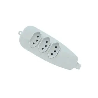 Tomada Barra Tripla Branca 2P+T 20A Garra