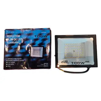 Refletor Led 100W Preto 6500K Oytron Bivolt