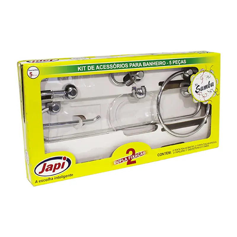 Acessório Banheiro 5 Peças Cristal Japi