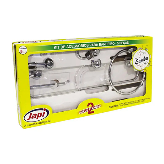 Acessório Banheiro 5 Peças Cristal Japi