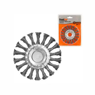 Escova Aço Circular 4" 1/2" Trancado