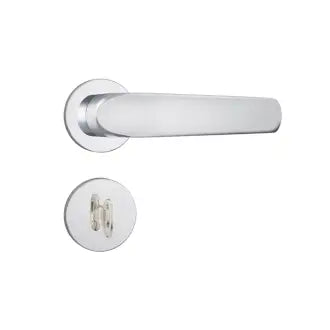 Fechadura Banheiro Alavanca Inox 82309 Roseta Redonda