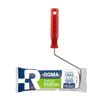 Rolo Espuma Poliéster 09Cm C/Suporte Roma C36