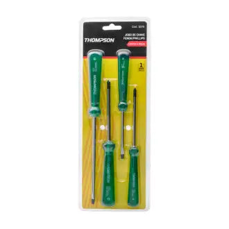 Chave Fenda/Phillips 4 Peças Verde Thompson