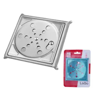Grelha Quadrado Rotativo Inox C/Caixilho 15X15 Leão