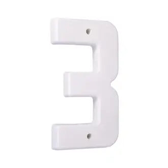 Algarismo Residencial 3 19Cm Branco Macloren