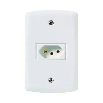 Tomada 2X4 20A Branca Lux2 Tramontina C10
