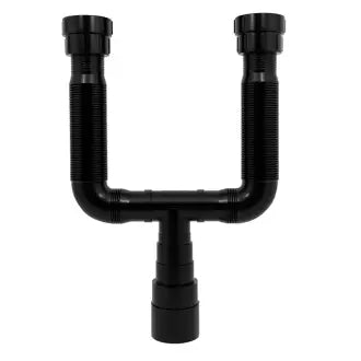 Sifão Sanfonado Duplo Preto 720Mm Socelplast