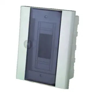 Quadro Disjuntor Pvc Embutir 6 Preto / 8 Branco Fumê Taf