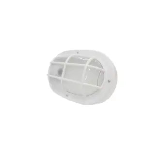 Luminária Tartaruga Branca Policarbonato Oval Ilumi