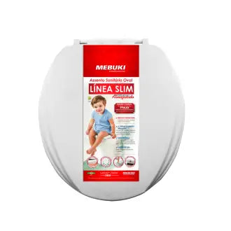 Assento Sanitário Branco Almofadado Oval Mebuki