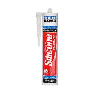 Cola Silicone Alta Temperatura 280G Vermelha Tekbond