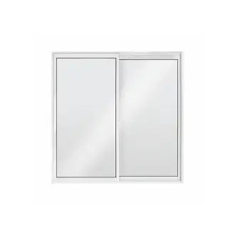 Janela Alumínio 2 Folhas Vidro Liso 1,0Ax1,0 Metalflex