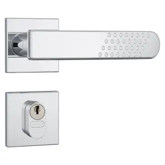 Fechadura Externa Alavanca Inox 80321 Roseta Quadrada