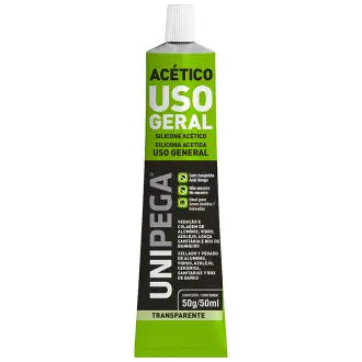 Cola Silicone Acético Transparente 50Ml Multiuso Unipega C24