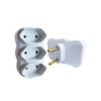 Pino Adaptador 2P 3 SaíDas Branco Fc C10