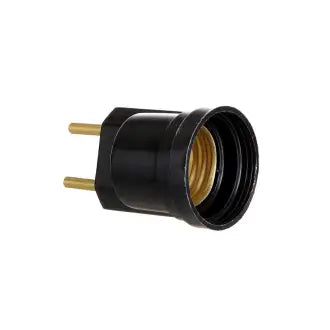 Soquete Bocal 2 Pinos Preto Extraluz C25