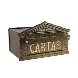 Caixa De Correio Grade Alumínio Ouro