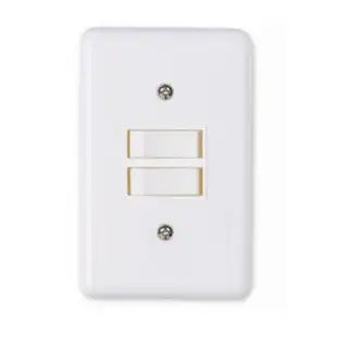 Interruptor 2 Simples 2X4 06A Branco Stylus Ilumi