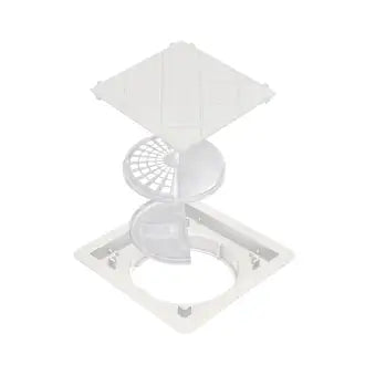 Ralo Invisível 10X10cm Branco S/Borda Multicerto
