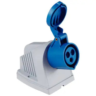 Tomada Sobrepor Industrial 2P+T 16A 220 250V 6H