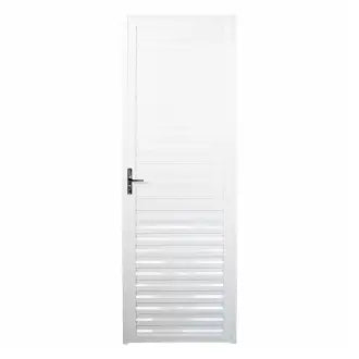 Porta Alumínio Lado Esquerdo Veneziana 70X210 Branco Quality