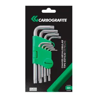 Chave Torx T10at50 9 Peças Crv Carbografite