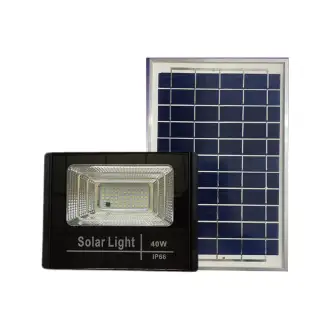 Refletor Led 40W Solar Controle Remoto Triângulo