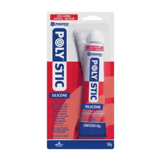 Cola Silicone Acético Transparente 50G Polyfort En