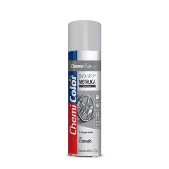 Tinta Spray Metálica Cromo 6X350 Chemicolor