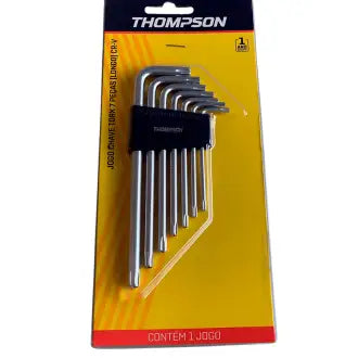 Chave Torx Thompson Cromo Vanádio Com 7 Peças Longo