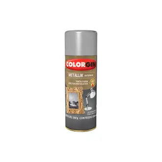 Tinta Spray Metálica Prata 6X350 Colorgin