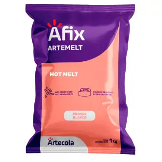 Cola P/Fita Borda Hot Melt Branca 1Kg Afix