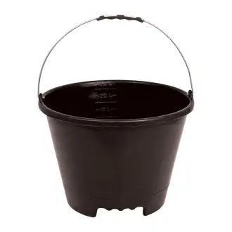 Balde Concreto Plástico 12L Preto C/Pegador Terraplast C6