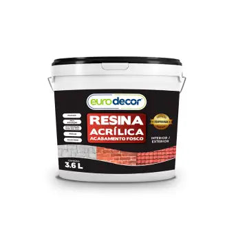 Resina Pedra/Telha Acrílica 3,6L Fosca Eurodecor