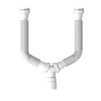Sifão Sanfonado Duplo Branco 38 A 50Mm Censi