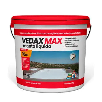 Manta Impermeabilizante Líquida 12Kg Vedaxmax Cinza