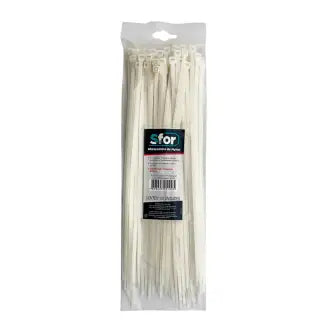 Abraçadeira Nylon 300Mmx4,5 Branca Sfor C100