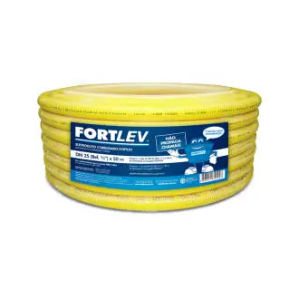 Mangueira Corrugada 1/2X50m Amarela Fortlev