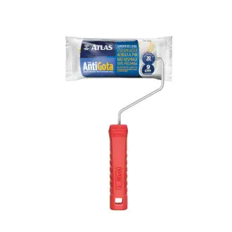 Rolo Lã Sintética 09Cm C/Suporte Anti Gotas Atlas