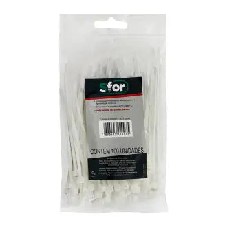 Abraçadeira Nylon 100Mmx2,5 Branca Sfor C100