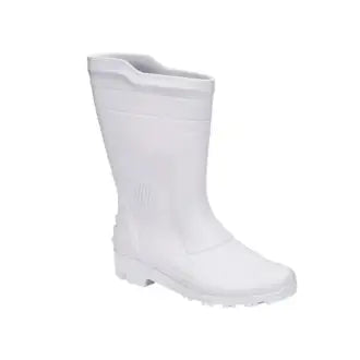 Bota Pega Forte Branca Cano Médio S/Forro 44 C3