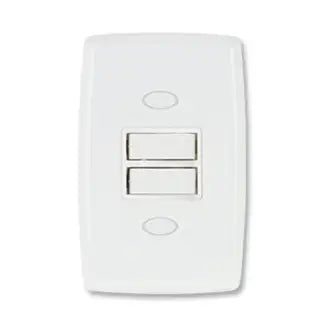 Interruptor 2 Simples 2X4 06A Branco Safira Ilumi