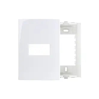 Placa 2X4 1 Posto Horizontal Branco Sleek Margirius