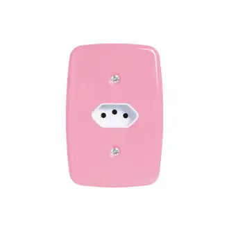 Tomada 2X4 20A Rosa Pluzie