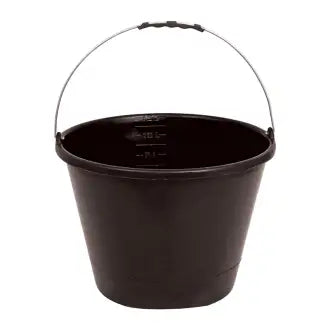 Balde Concreto Plástico 12L Preto Terraplast