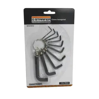 Chave Allen 10 Peças 1,5 A 10Mm Starfer