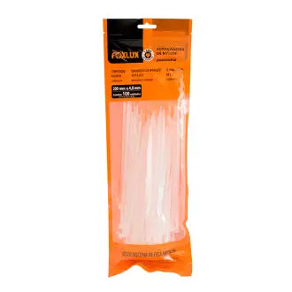 Abraçadeira Nylon 200Mmx4,8 Branca Foxlux C100
