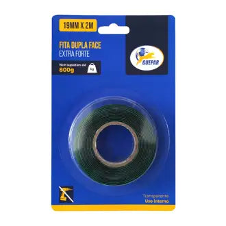 Fita Dupla Face Fixa Forte 19X2m Guepar C1